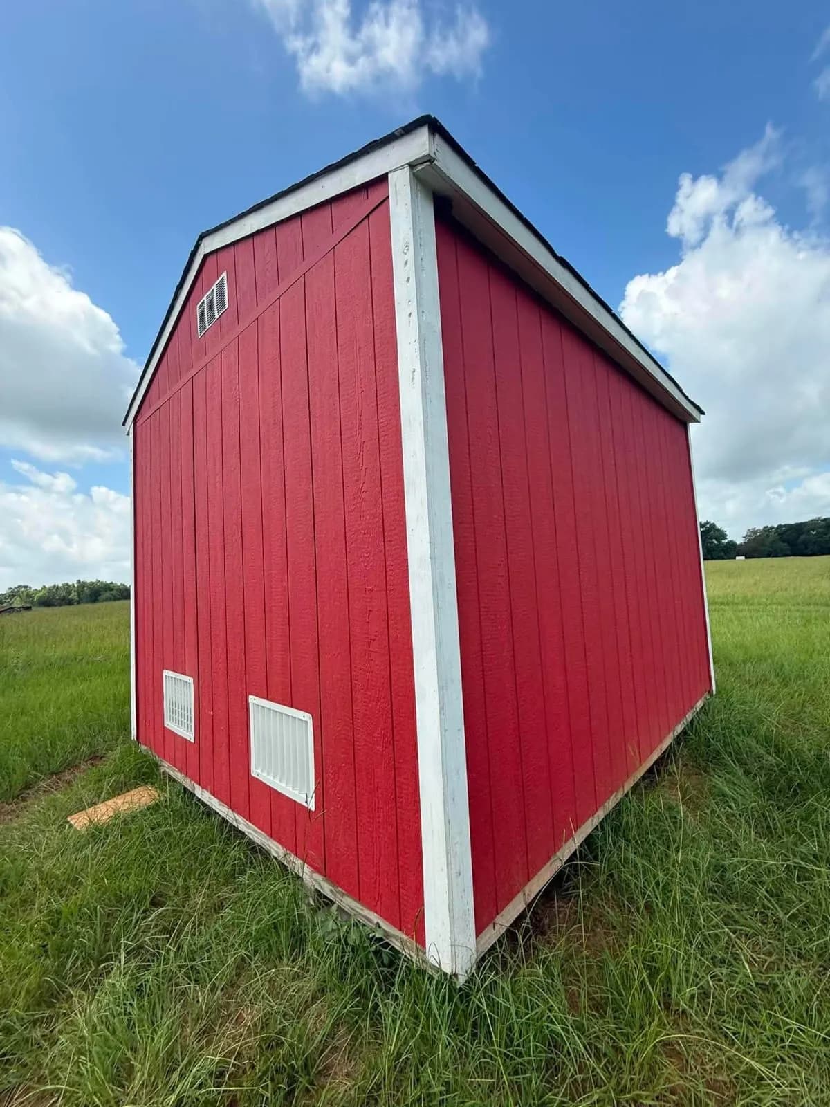 Painted outbuilding